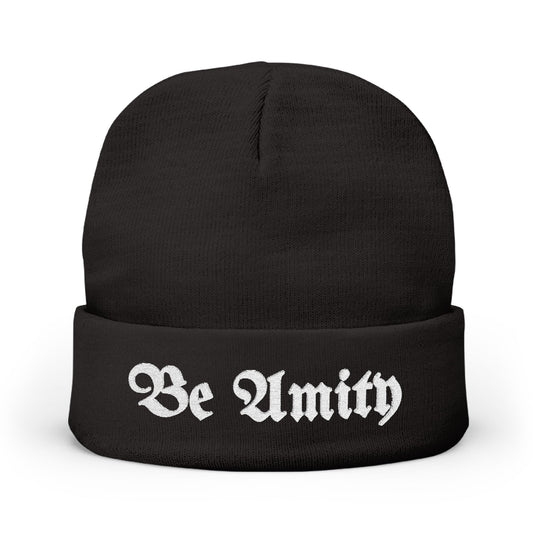Blackletter Be Amity Embroidered Knit Beanie